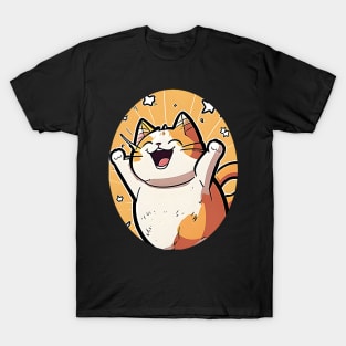 Fat Cat Happy - Funny Cute Cat T-Shirt